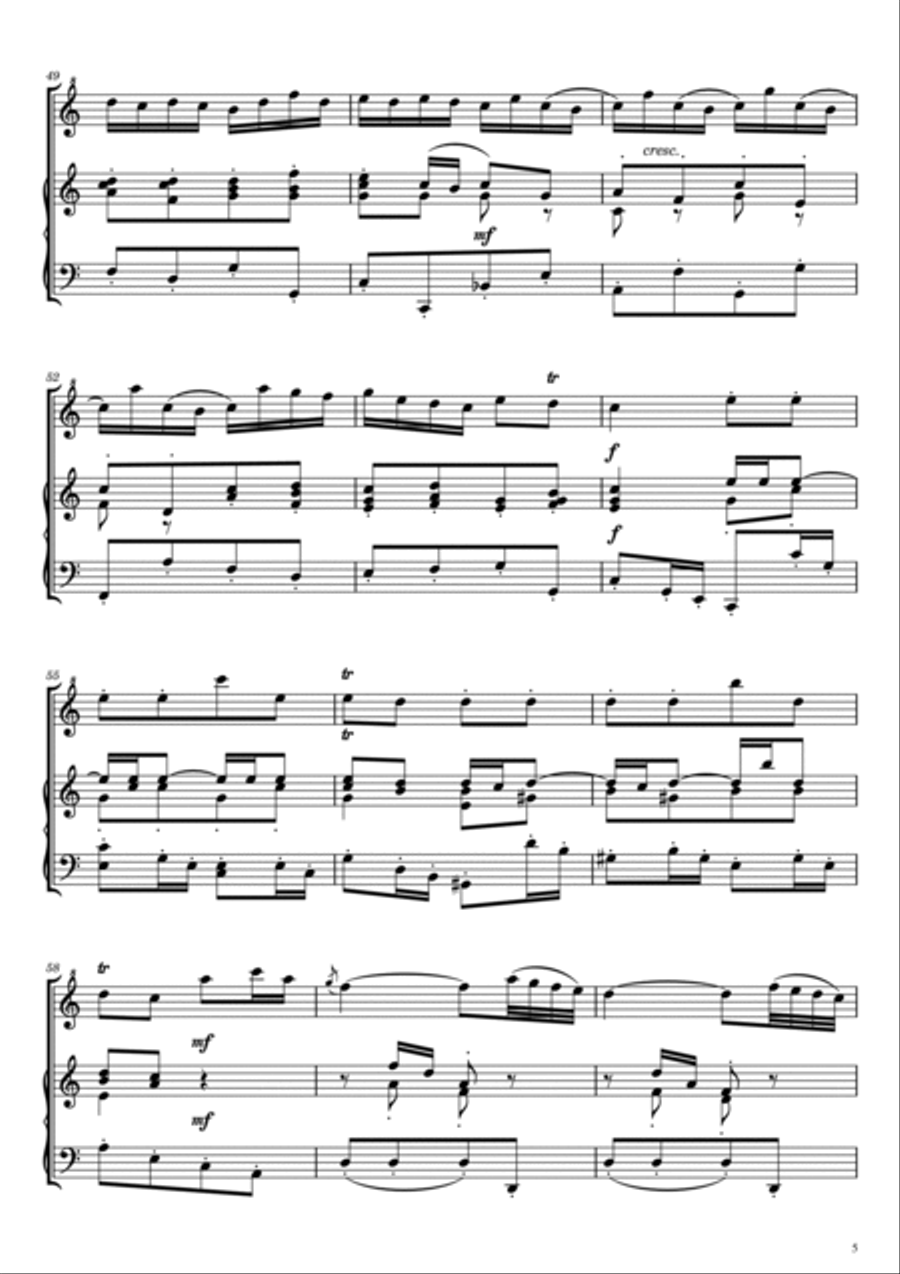 Bach - Minuet et Badinerie - d'après Orchestral Suite No.2 in B minor, BWV 1067 Chamber Orchestra scores gallery preview page 5