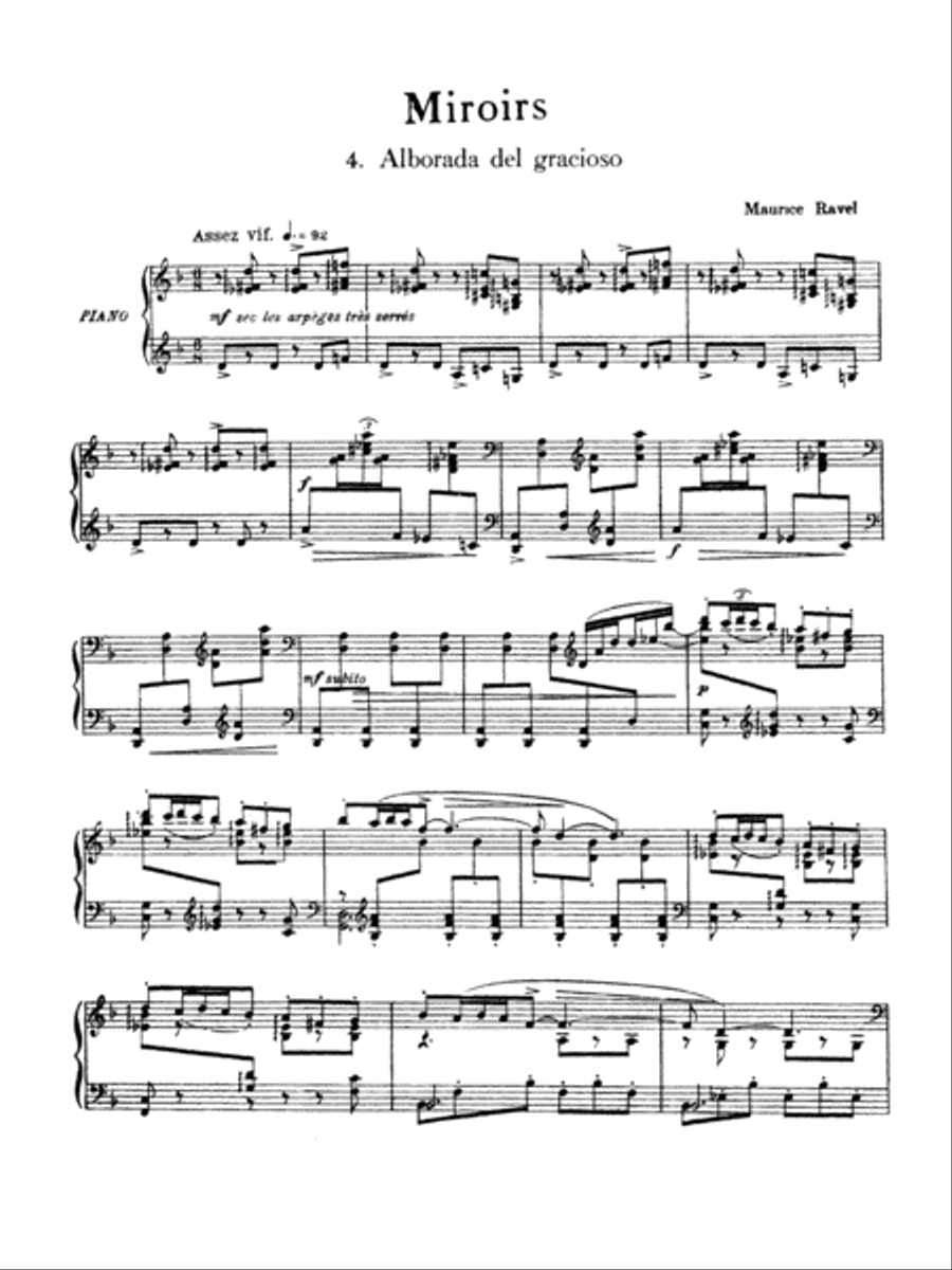 Alborada del gracioso from Miroirs Small Ensemble scores gallery preview page 4