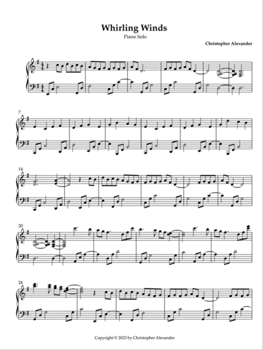 Whirling Winds Whirling Winds Piano Solo scores gallery preview page 2
