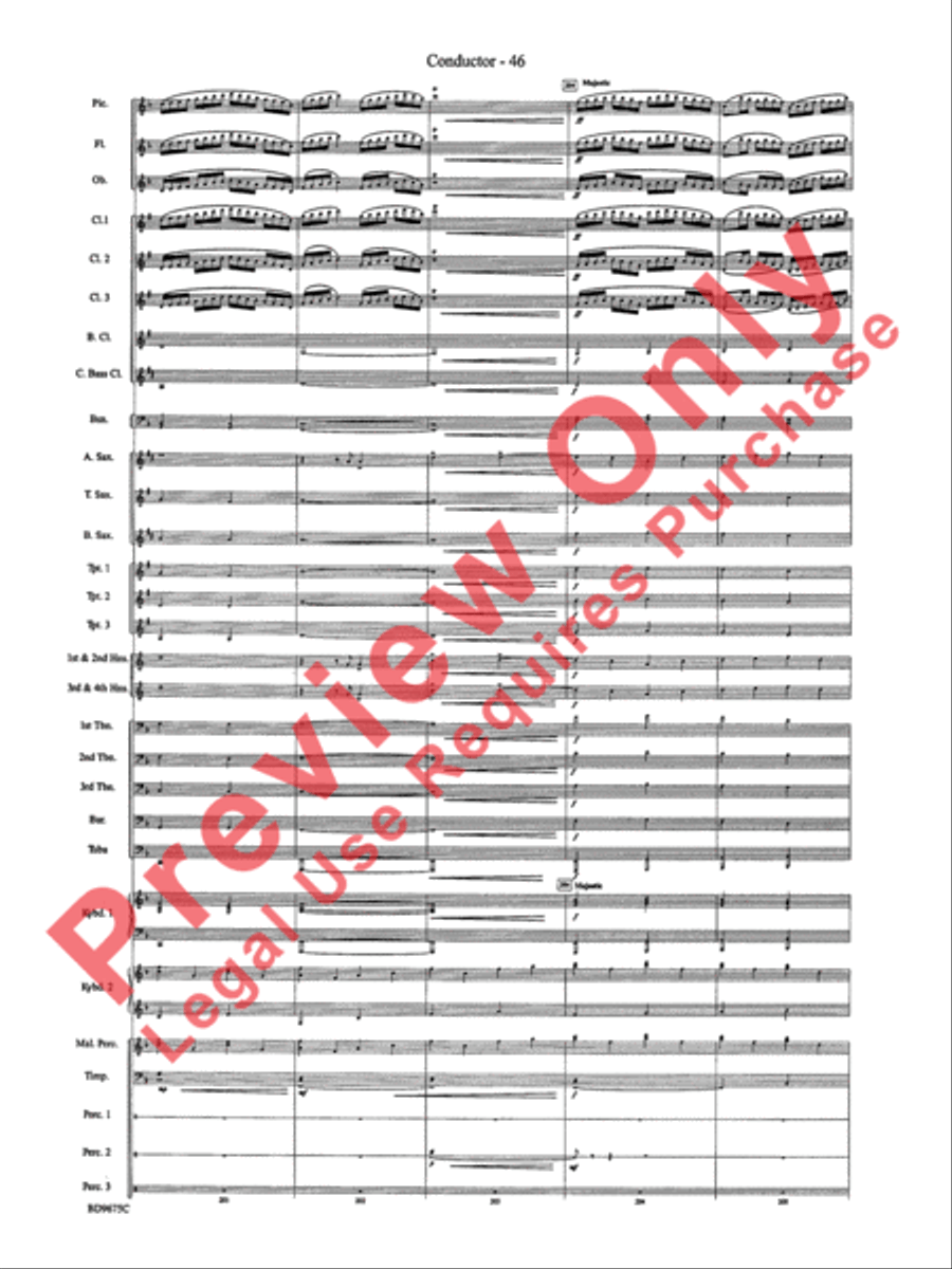 Twelve Seconds to the Moon Concert Band scores gallery preview page 49