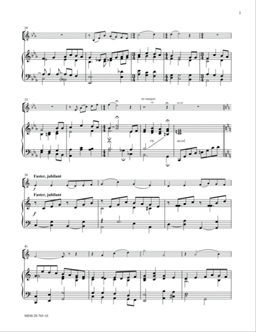 Savior, Like a Shepherd Lead Us Trumpet scores gallery preview page 3