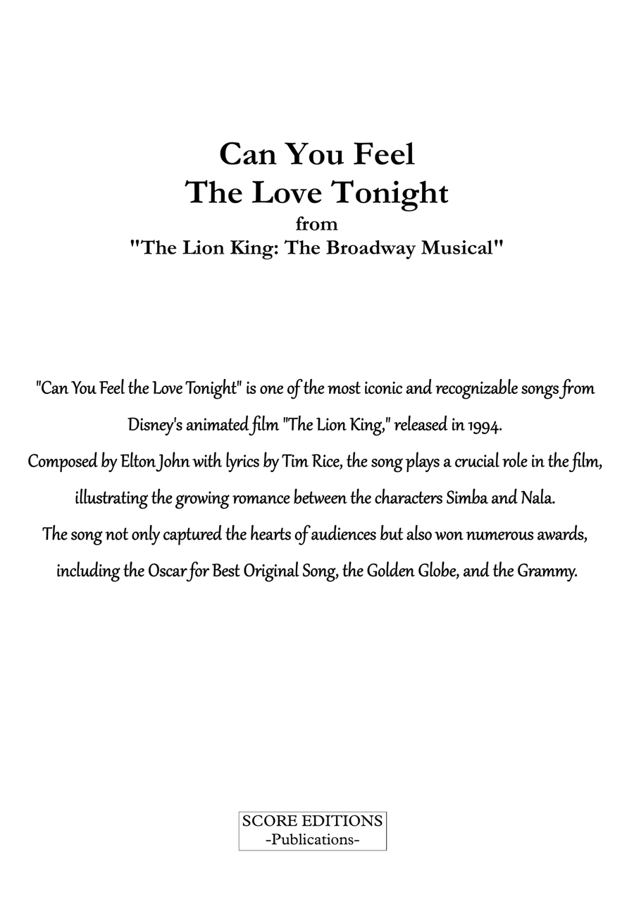 Can You Feel The Love Tonight Chamber Music scores gallery preview page 3