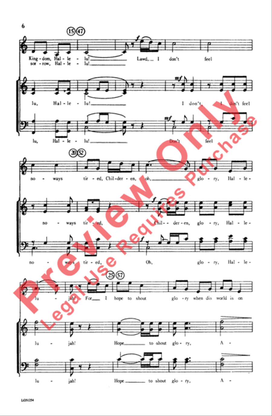 Two Negro Spirituals 4-Part scores gallery preview page 5