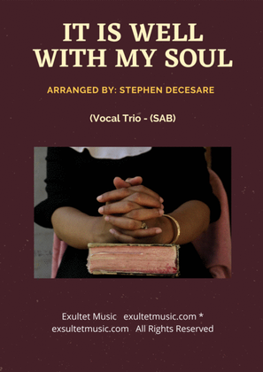 Book cover for It Is Well With My Soul (Vocal Trio - (SAB)
