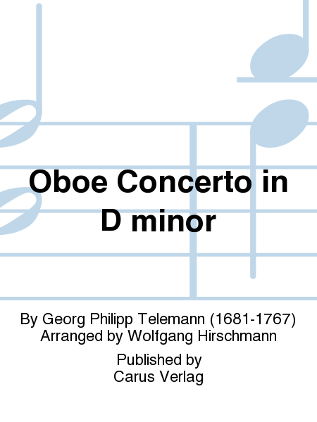 Konzert fur Oboe in d (Oboe Concerto in D minor) (Concerto pour hautbois en re mineur)