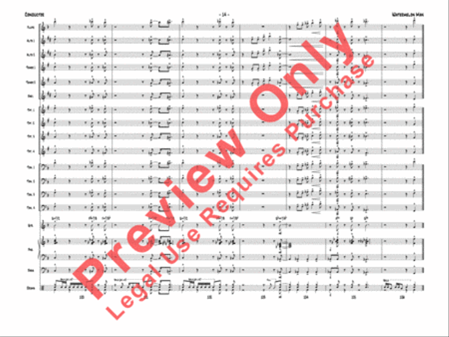 Watermelon Man (score only) Jazz Ensemble scores gallery preview page 17
