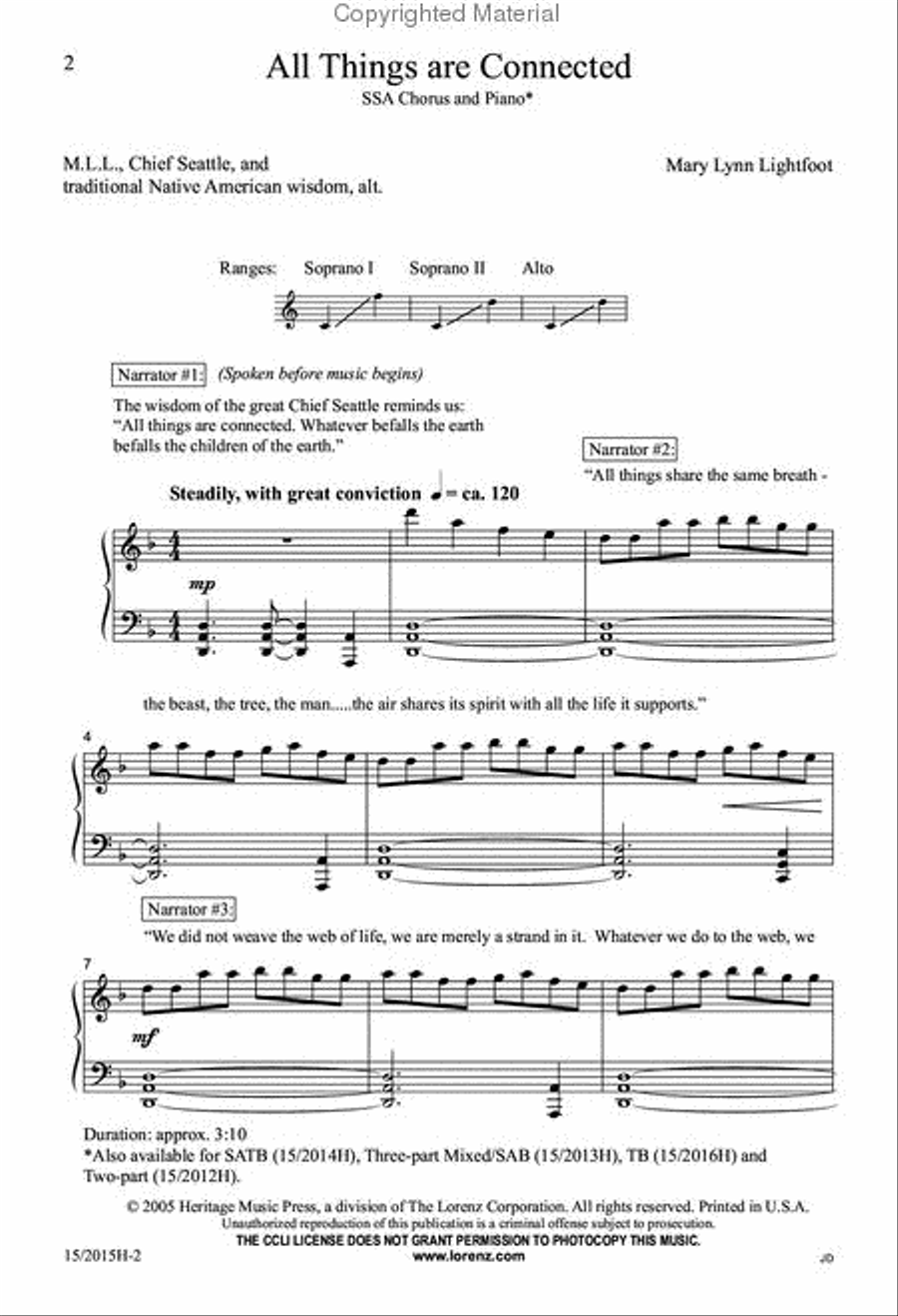 All Things are Connected SSA scores gallery preview page 2