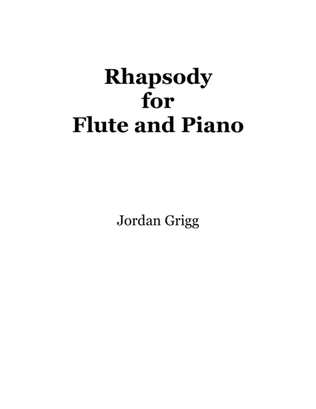 Book cover for Rhapsody for Flute and Piano