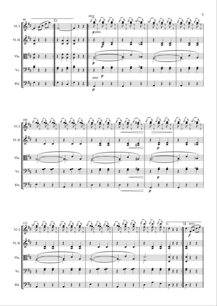 The Skaters Waltz (Les Patineurs) op. 183 String Orchestra scores gallery preview page 5