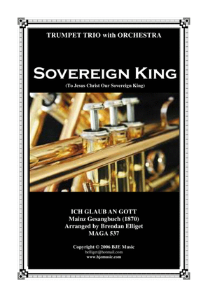 Book cover for Sovereign King - Trumpet Trio and Orchestra Score and Parts PDF