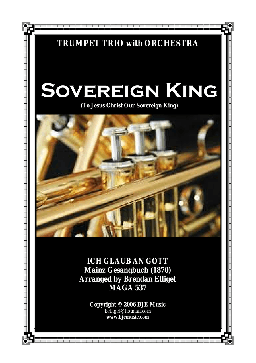 Book cover for Sovereign King - Trumpet Trio and Orchestra Score and Parts PDF