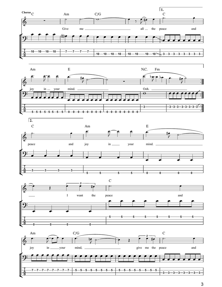 Bliss Acoustic Guitar scores gallery preview page 3