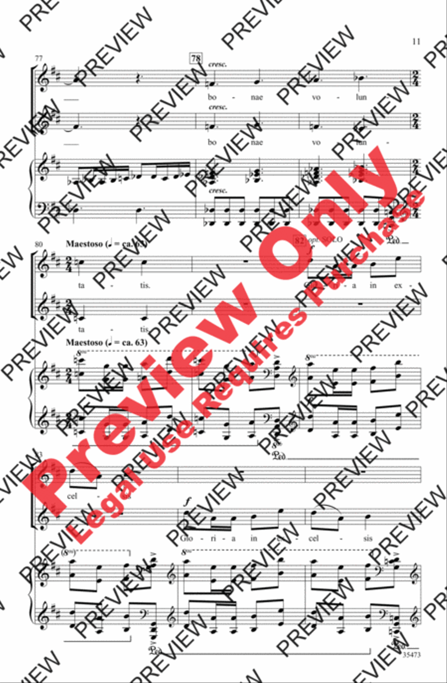 Gloria Gloria Women's Choir scores gallery preview page 11