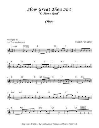 How Great Thou Art (O Store Gud) - Oboe