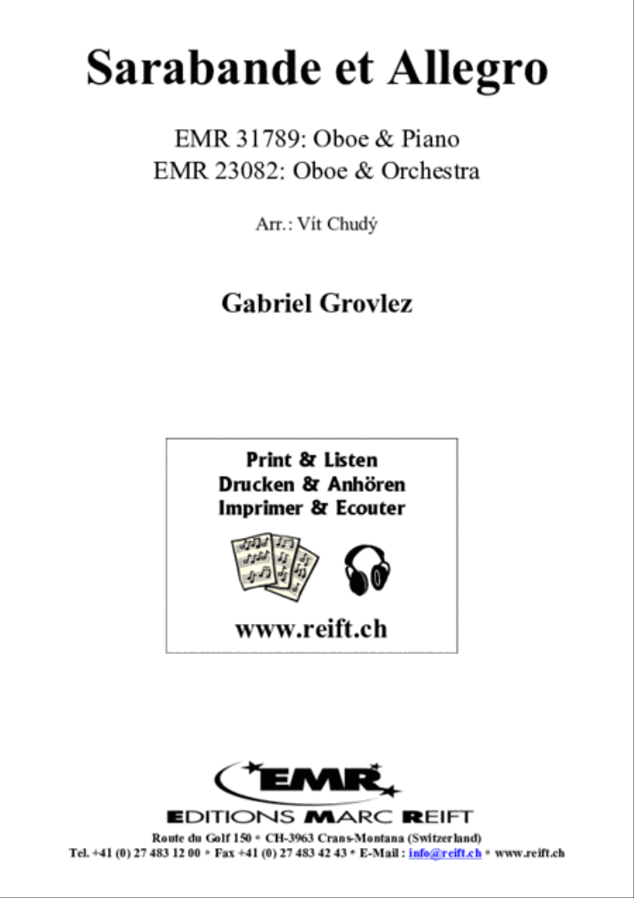 Sarabande et Allegro Piano Accompaniment scores gallery preview page 2