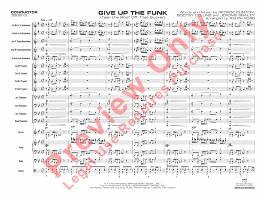 Give Up the Funk Jazz Ensemble scores gallery preview page 4