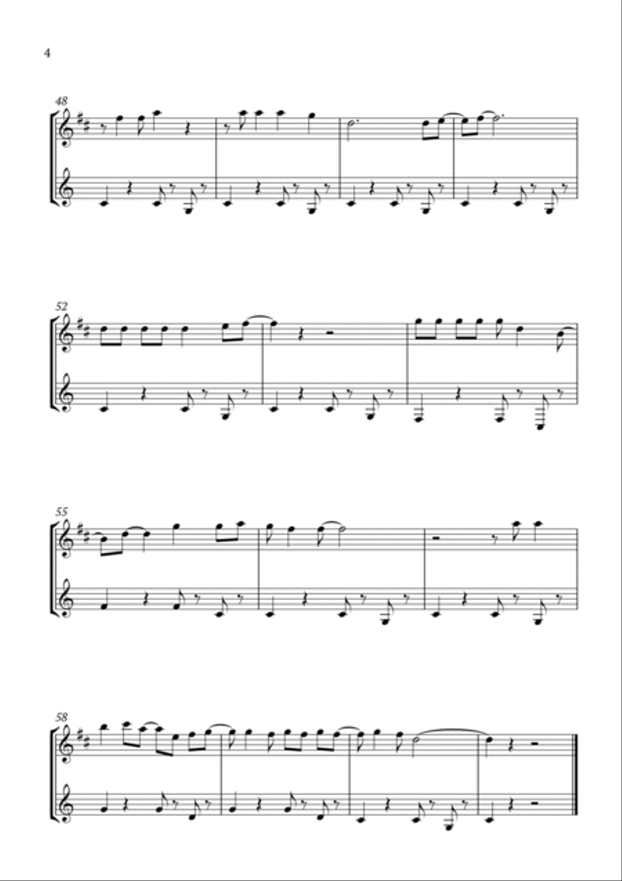 Kiss The Girl B-Flat Clarinet scores gallery preview page 4