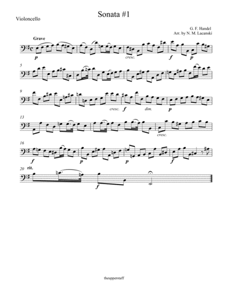 Sonata #1 Movement 1 in E Minor for Oboe and String Quartet image number null
