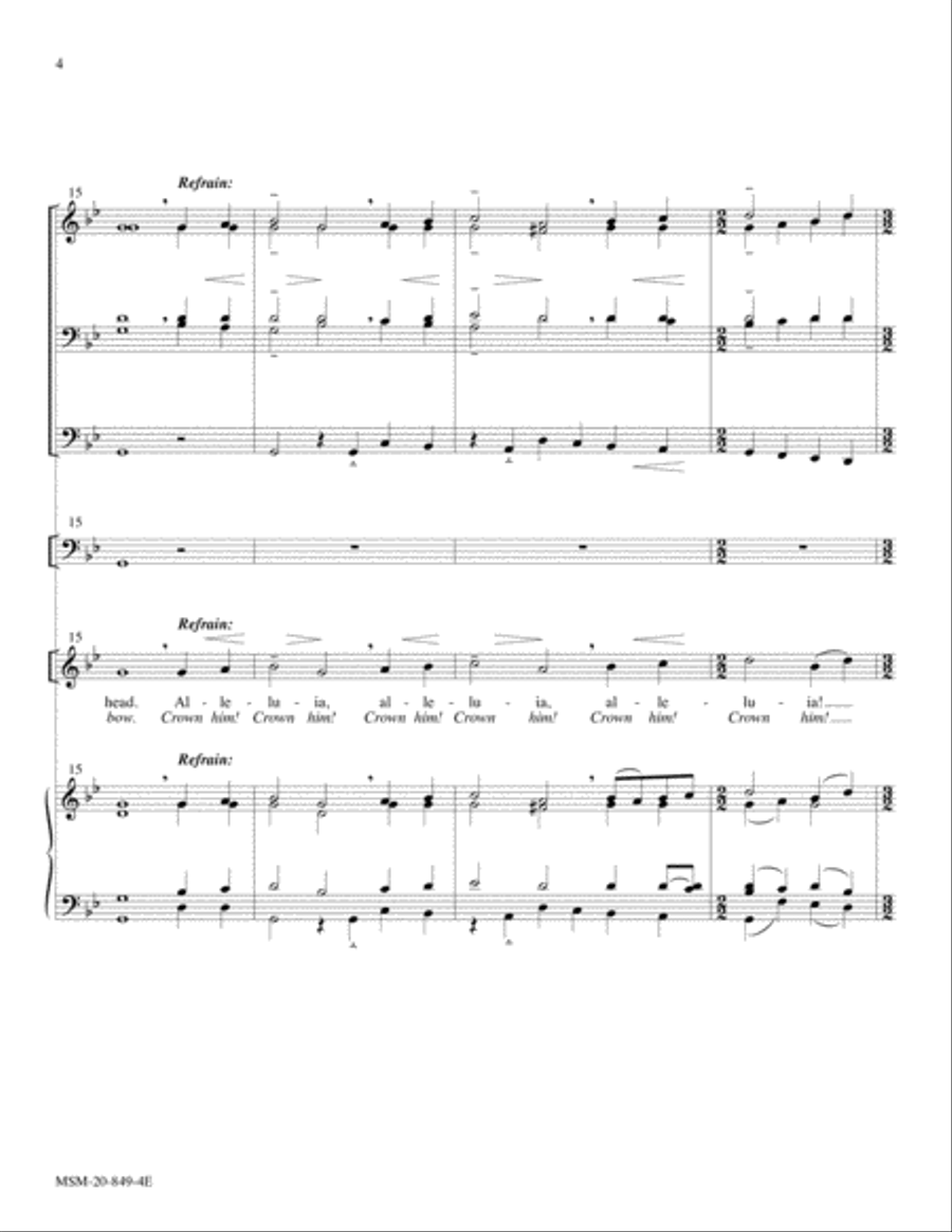 Lord, Enthroned in Heavenly Splendor (Bryn Calfaria) 4-Part scores gallery preview page 4