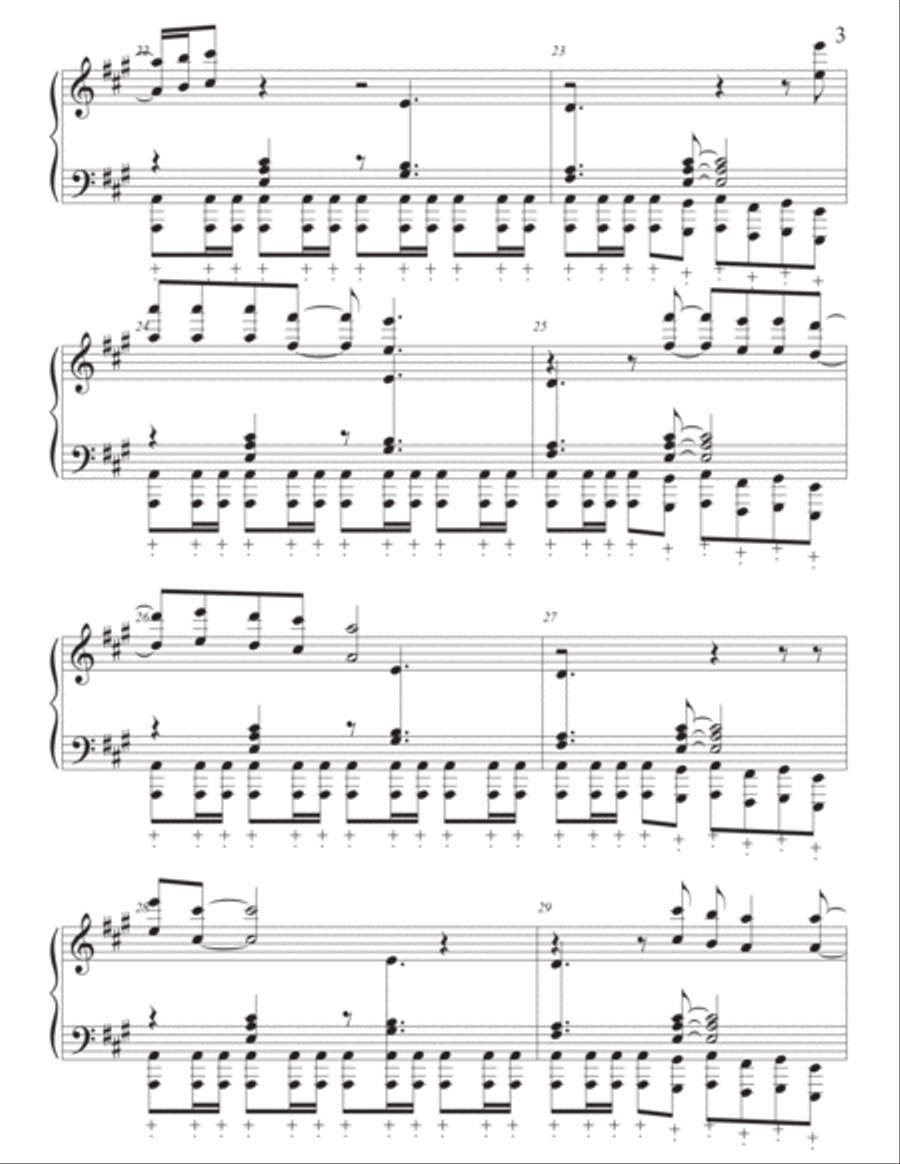 Crazy Train Handbell Choir scores gallery preview page 3