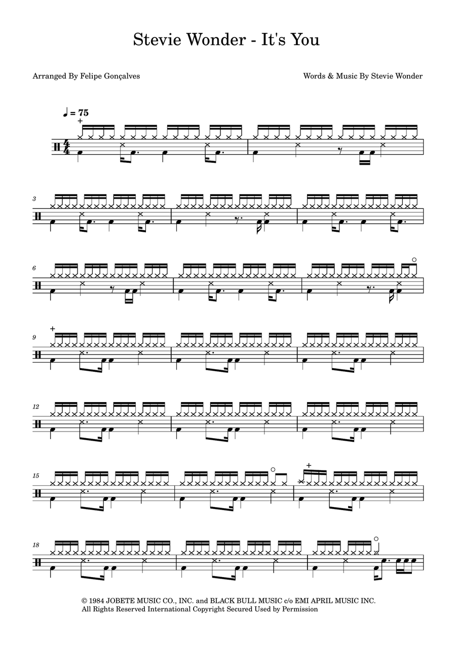 It's You Drum Set scores gallery preview page 1