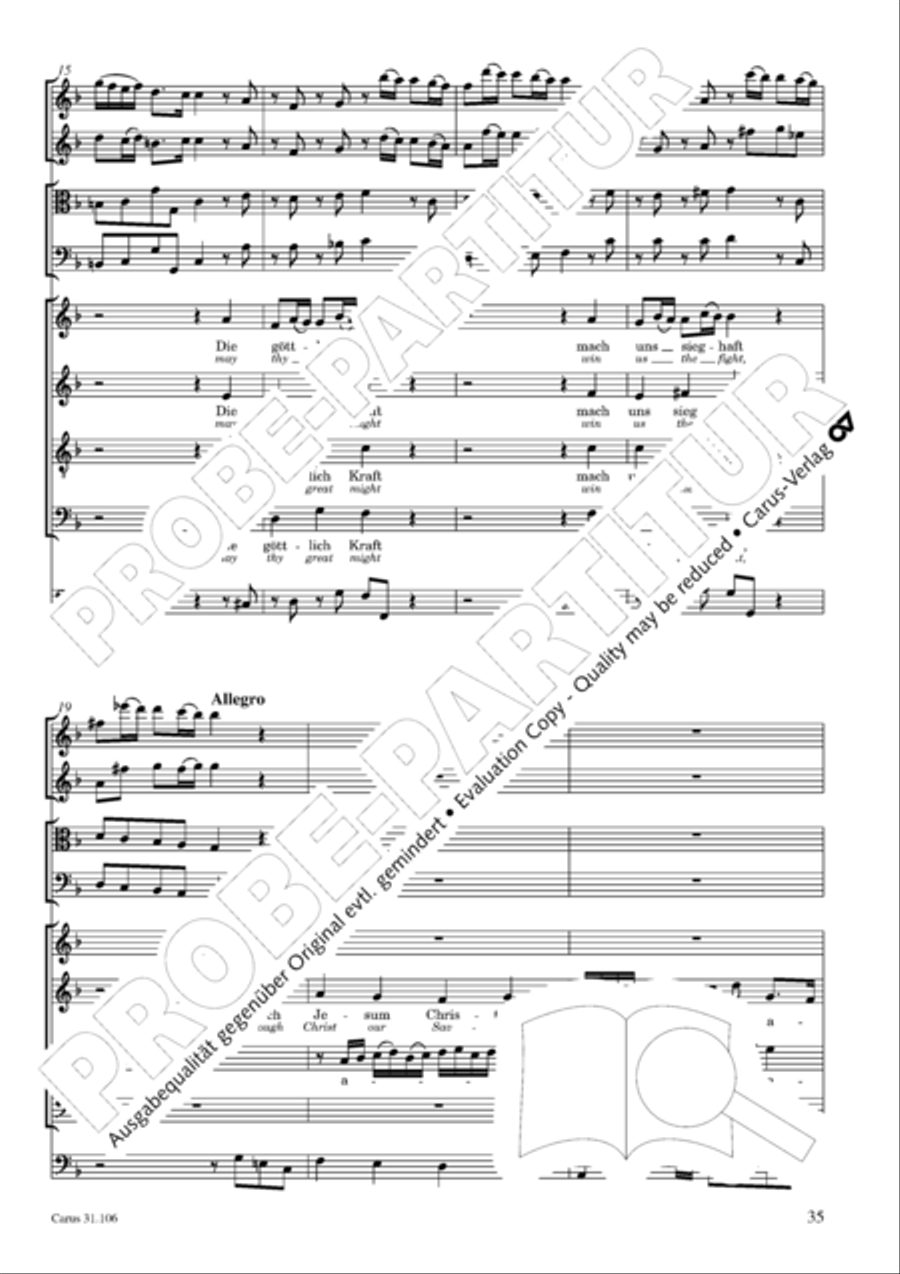God's own time is the time appointed (Gottes Zeit ist die allerbeste Zeit) 4-Part scores gallery preview page 36