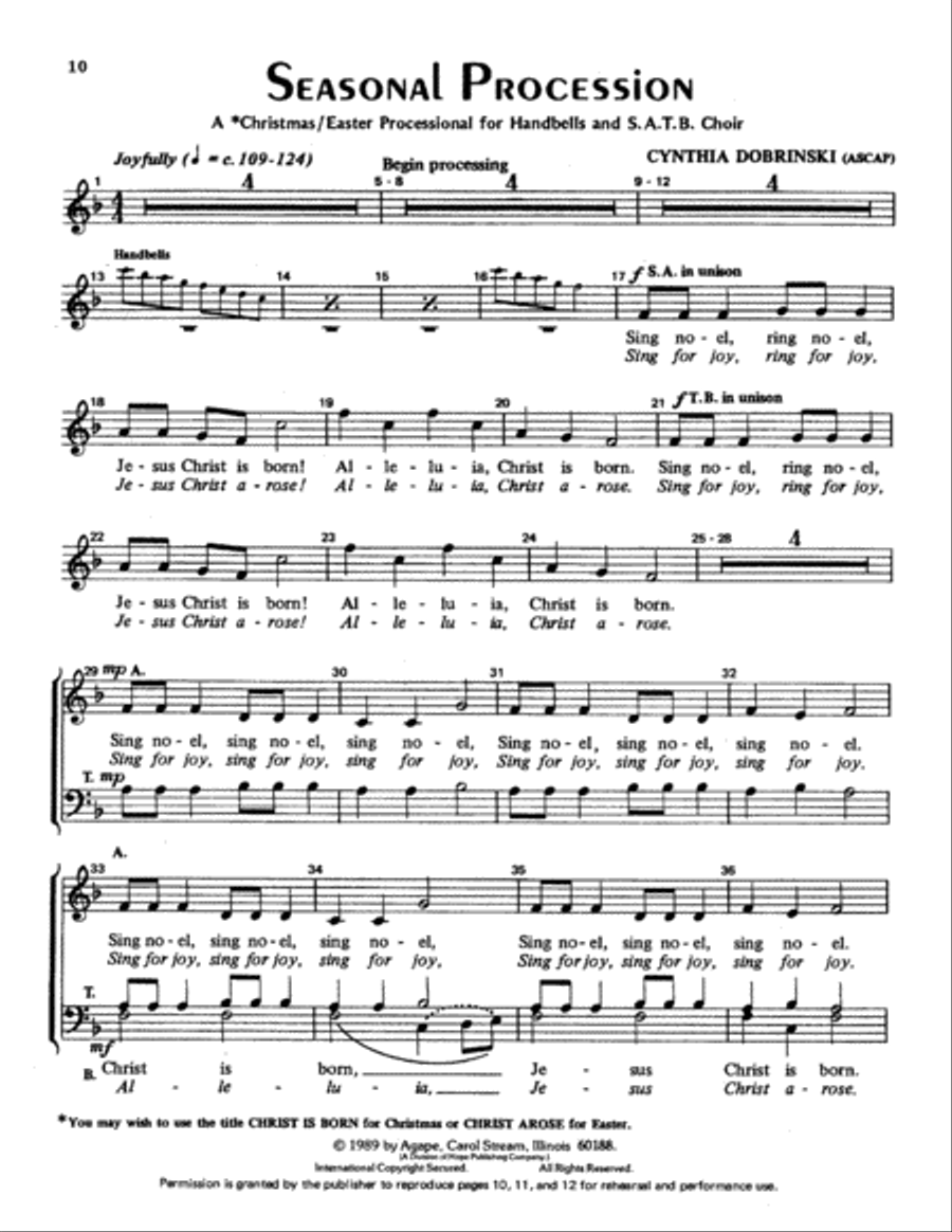 Seasonal Procession Choir scores gallery preview page 10