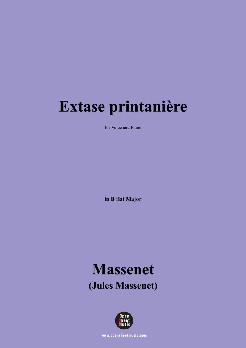 Massenet-Extase printanière,in B flat Major