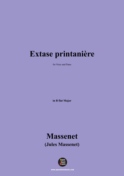 Massenet-Extase printanière,in B flat Major
