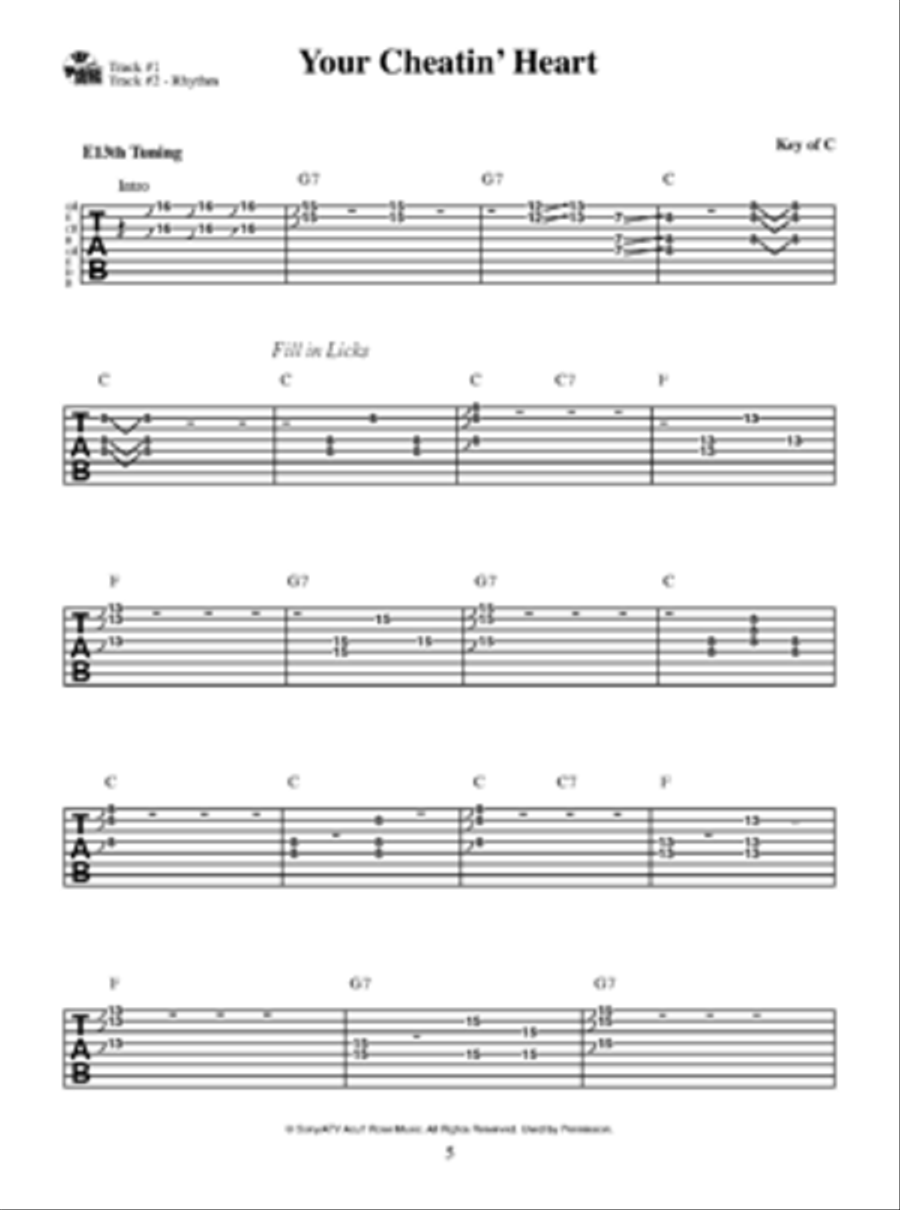 Don Helms - Your Cheatin' Heart - Steel Guitar Song Book Steel Guitar scores gallery preview page 5