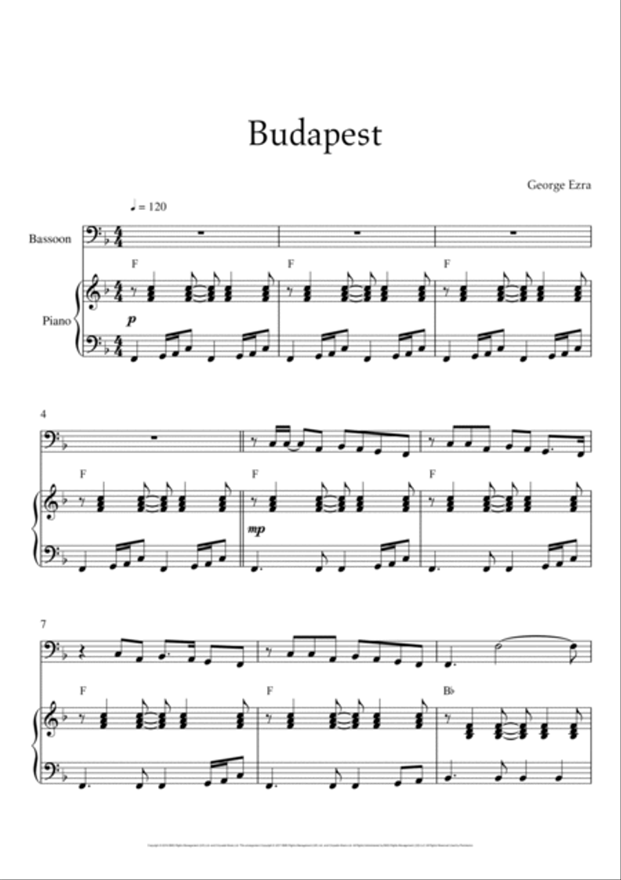 Budapest Budapest Bassoon Solo scores gallery preview page 2