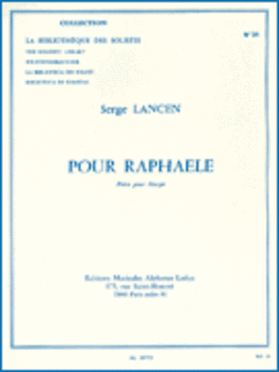 For Raphaele, For Harp