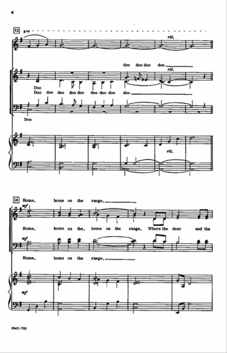 Home on the Range Home on the Range 4-Part scores gallery preview page 3