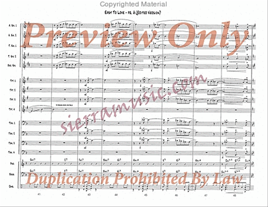 Easy To Love (Edited) Easy To Love (Edited) Jazz Ensemble scores gallery preview page 7