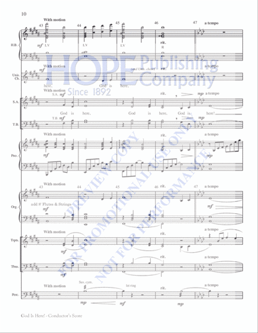 God Is Here! 4-Part scores gallery preview page 10