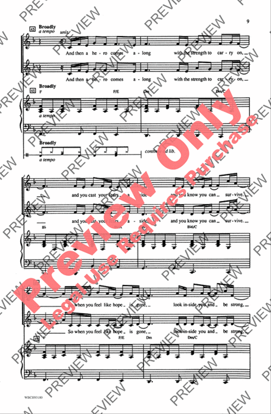 Hero Unison Choir scores gallery preview page 8