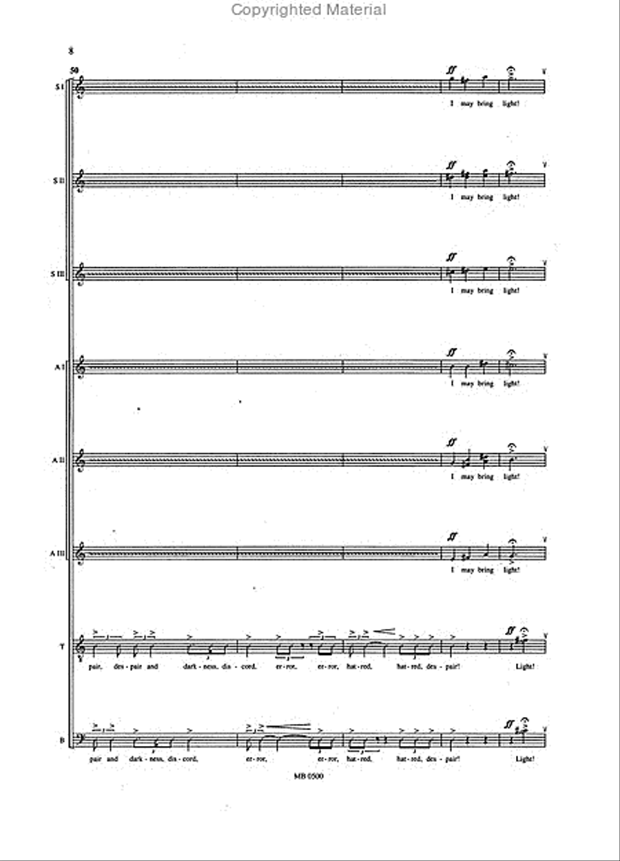 A Drop in the Ocean for SSSAAATTBB Choir Choir scores gallery preview page 3