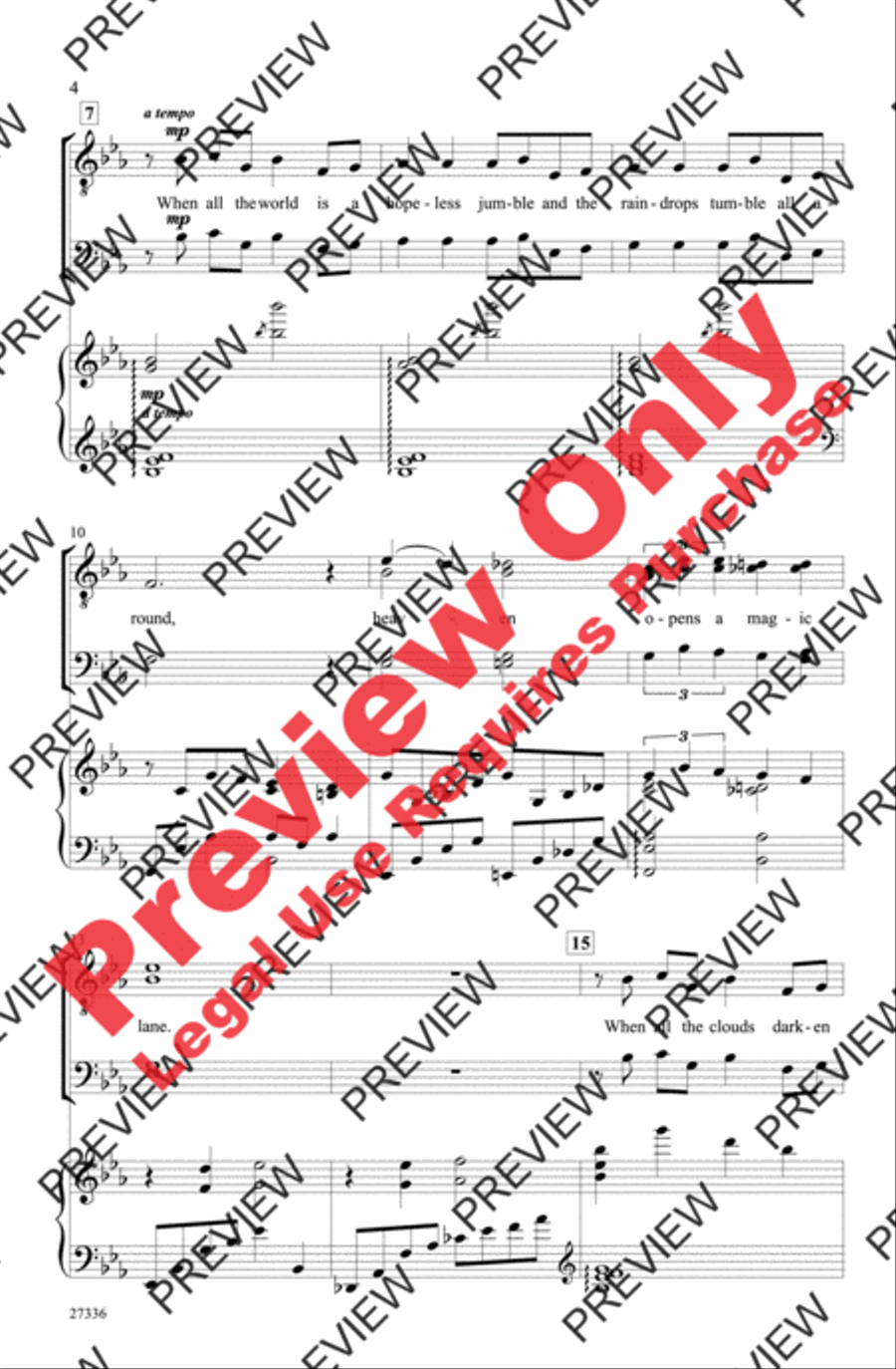 Over the Rainbow Over the Rainbow Men's Choir scores gallery preview page 3