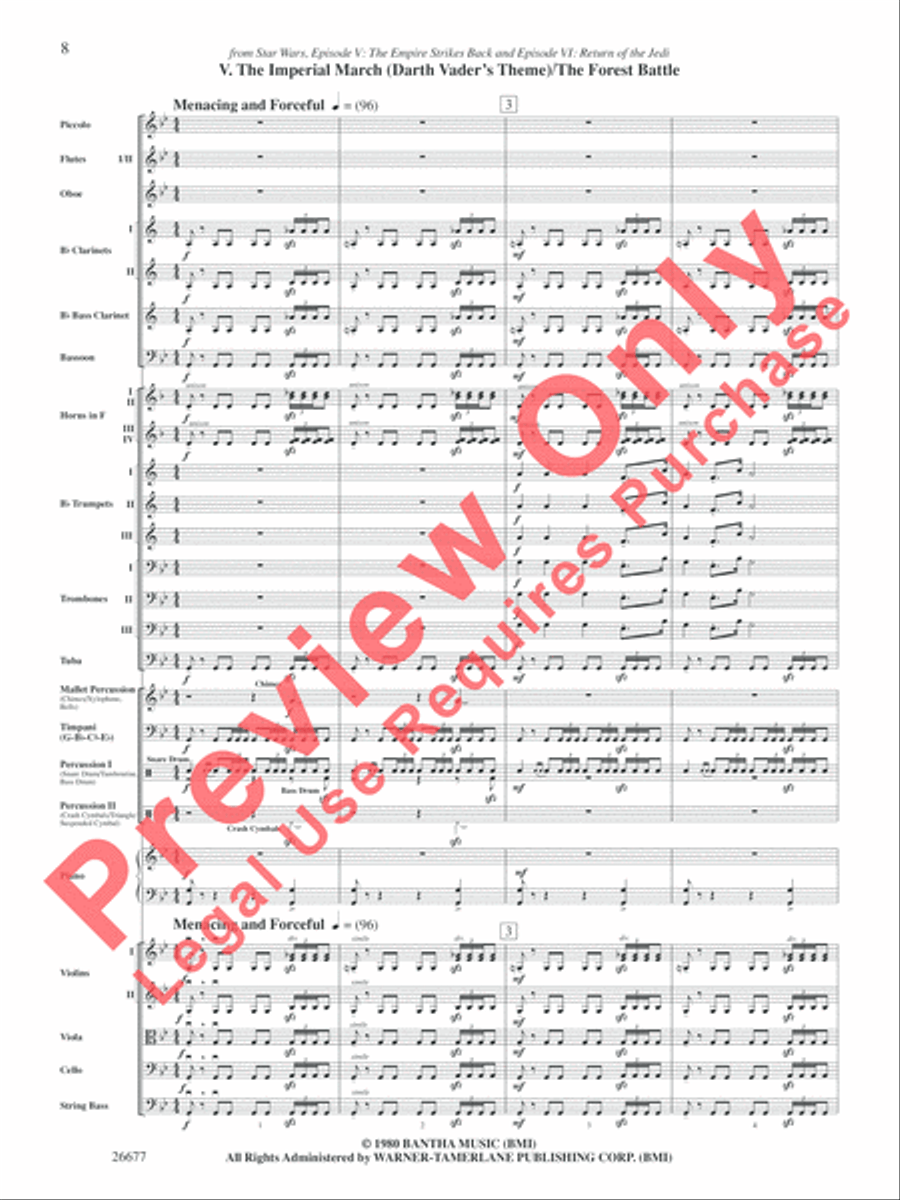 Star Wars Epic -- Part II, Suite from the Full Orchestra scores gallery preview page 41