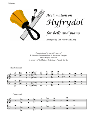 Acclamation on "Hyfrydol" handbells and piano full score