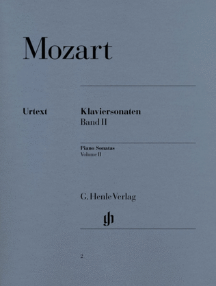 Book cover for Mozart - Piano Sonatas Vol 2 Urtext
