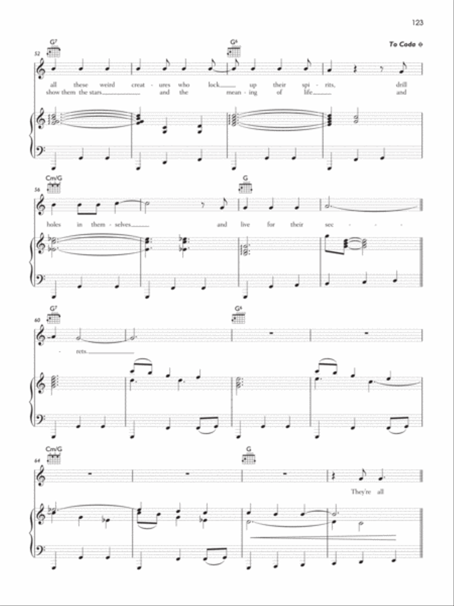 Subterranean Homesick Alien Piano, Vocal, Guitar scores gallery preview page 4