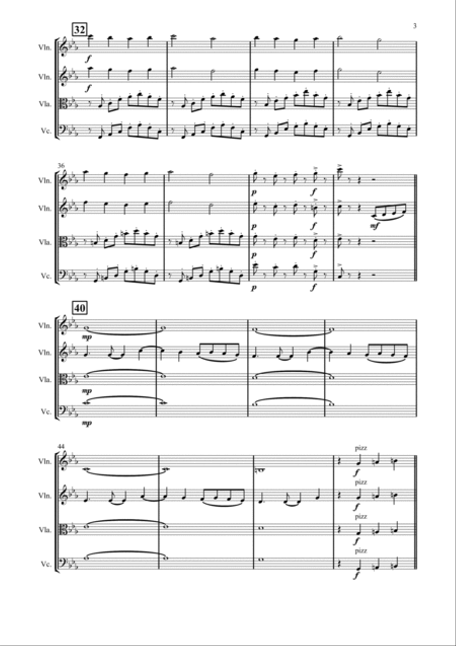 ITULAH SAYANG ITULAH SAYANG String Quartet scores gallery preview page 3
