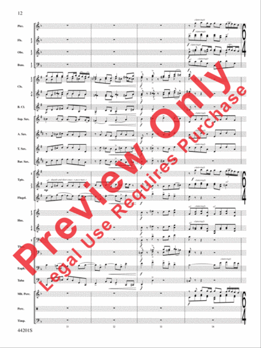Handel in the Strand Concert Band scores gallery preview page 13