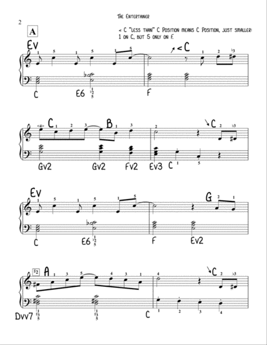 The Entertainer (Early Intermediate Level) Piano Solo scores gallery preview page 2