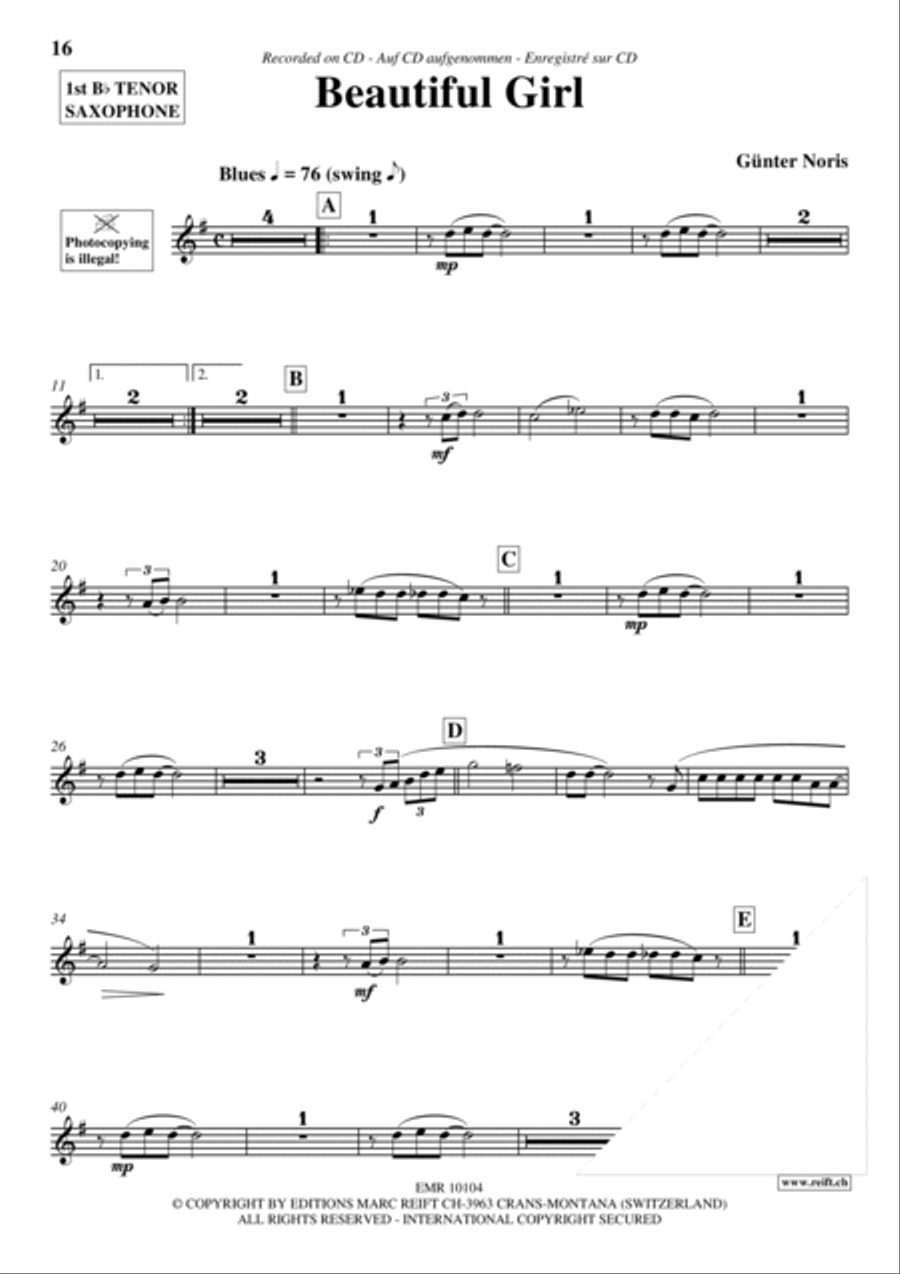 Play The 1st Tenor Sax With The Ballroom Dance Orchestra Vol. 1 Tenor Saxophone scores gallery preview page 13