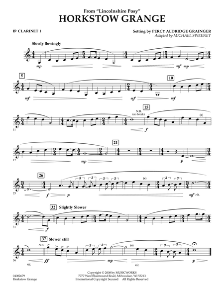 Horkstow Grange - Bb Clarinet 1