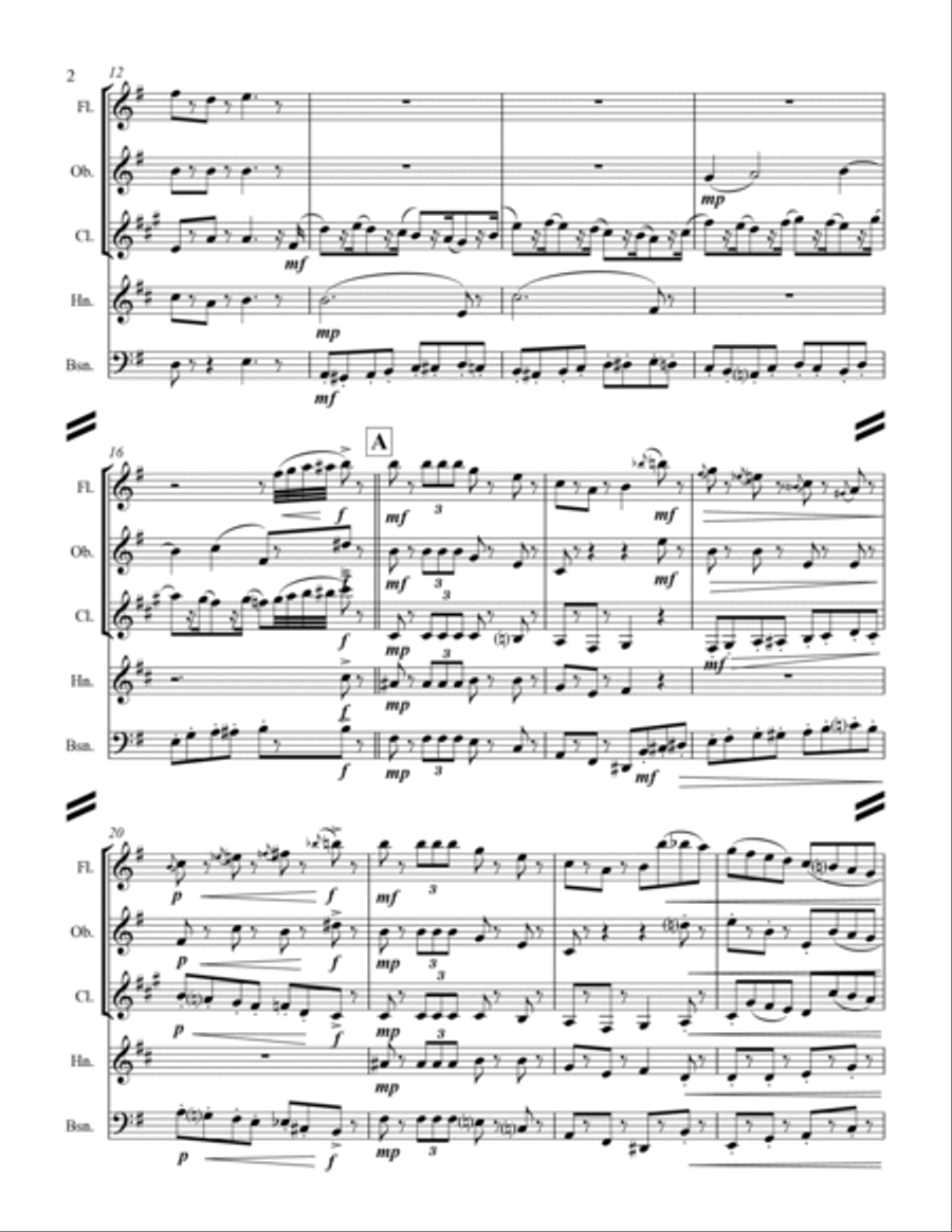 The Nutcracker Suite - 2. Marche (for Woodwind Quintet) Woodwind Quintet scores gallery preview page 3