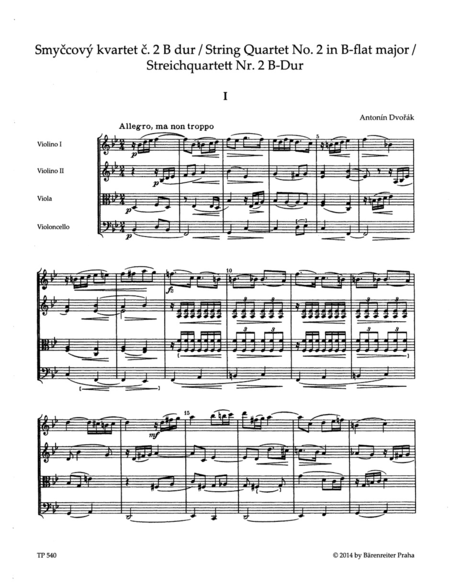 String Quartet no. 2 in B-flat major B 17