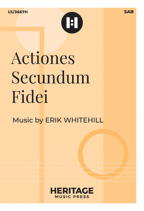 Book cover for Actiones Secundum Fidei